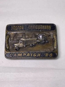 Cosechadoras personalizadas de latón WESTERN DE COLECCIÓN Hebilla de cinturón Campaña de cosecha de trigo 84 1016 - Imagen 1 de 6