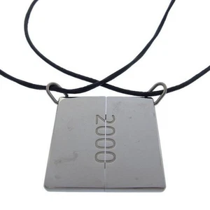 Hermes Necklace / Pair Choker For Women Symbol 2000 Millennium Silver Black Used - Picture 1 of 7