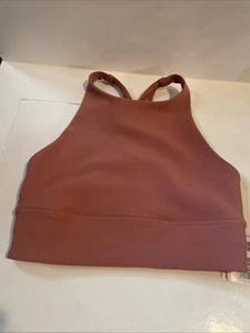Lululemon Energy Bra High Neck Size 4 Mauve - Picture 1 of 7
