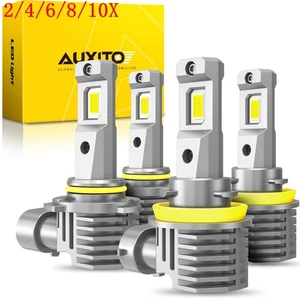 9005+H11 LED Headlight Super Bulbs Bright White Hi/Low Beam Lights CANBUS 2/4X - Picture 1 of 13