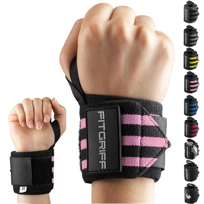 	Fitgriff® Wrist Wraps for Weightlifting 18" Heavy-Duty Support for Gym Bench	 - Image 1 of 4