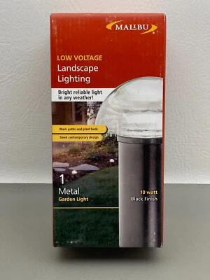 MALIBU 10W Low Voltage Outdoor MUSHROOM Walk Light Metal Glass Top CL711 New - Image 1 of 4