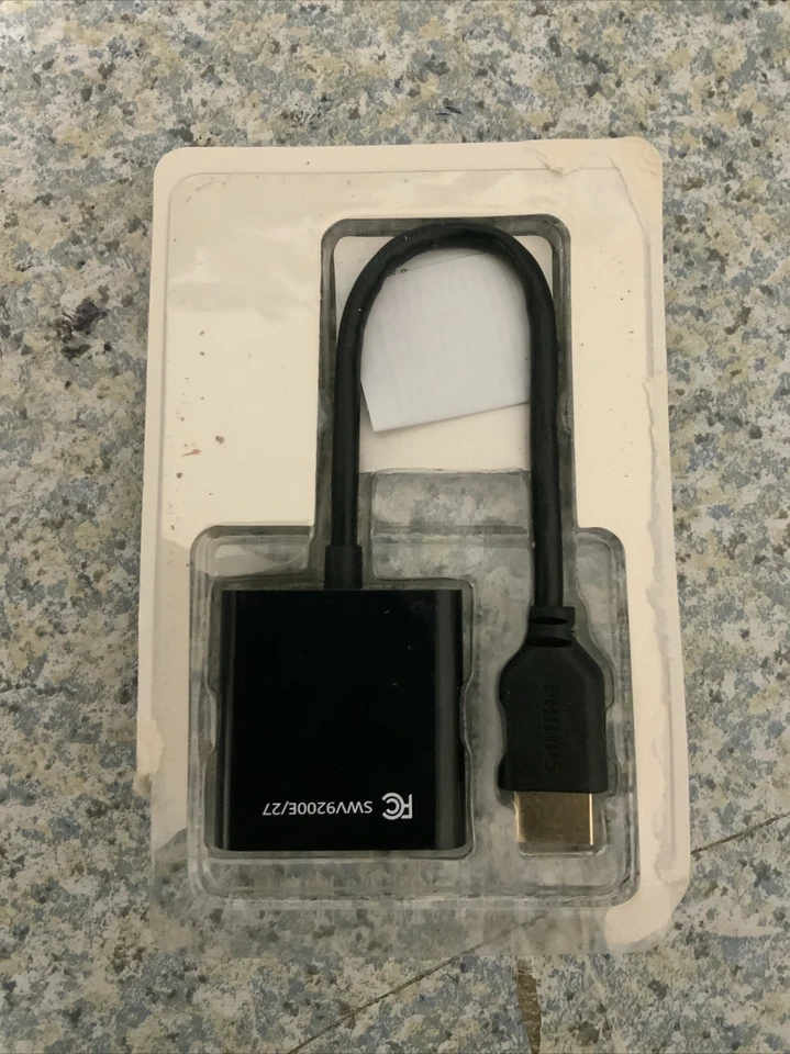 ☀️ Philips/27 Black 1080p HD HDMI Standard Male to VGA Female Adapter ( No Box) - Image 1 of 1
