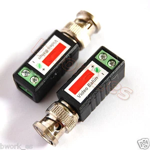 PAR BNC BALUN PASIVO SIN CABLE PARA SEÑAL DE VIDEO CCTV transceptor Cable Cat5 - Imagen 1 de 1