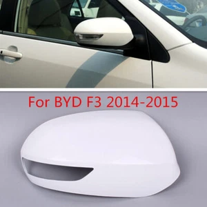 White Right Side Rearview Door Side Mirror Shell Cover Cap For BYD F3 2014-2015 - Imagen 1 de 4