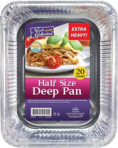 Aluminum Pans Half Size, 9X13, Extra Heavy Duty Disposable Foil Pans for Baking - Picture 1 of 12