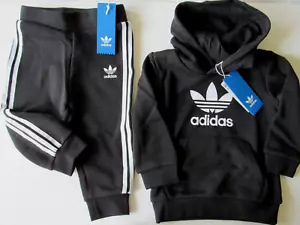 ADIDAS Kids Toddler Set Black Hoodie & Jogger Pants size 18 Months Unisex - Picture 1 of 12