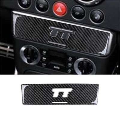 Cubierta de panel de puerta de radio interior de fibra de carbono para Audi TT 8N 2001-2006 Foto 1 de 4