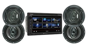 Soundstream VR-651B 2-DIN Multimedia Receiver + 4x Audiotek K65.4 6.5" Speakers - Picture 1 of 6