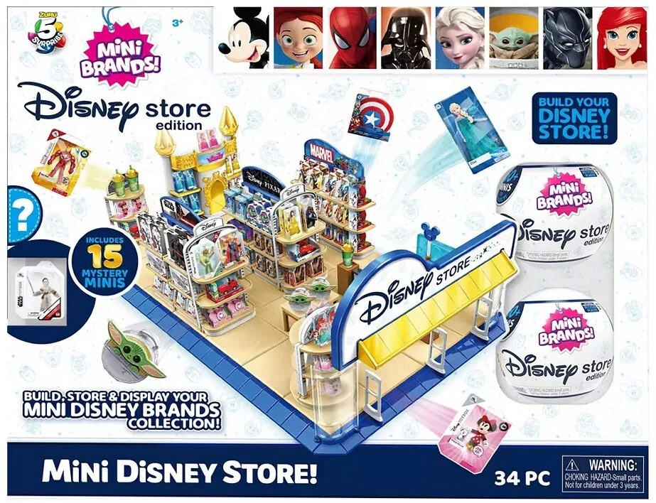 5 мини-брендов сюрпризов! Игровой набор Mini Disney Store [включает 2 упаковки!] - Изображение 1 из 1