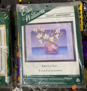 Elsa Williams Crewel Embroidery Kit Imperial Lily by Justin Coopersmith Lillies - Picture 1 of 3