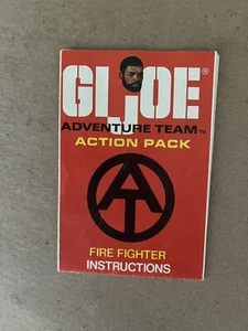 GI JOE Adventure Team 1970’s Fire Fighter Instruction Action Pack Catalog - Picture 1 of 3