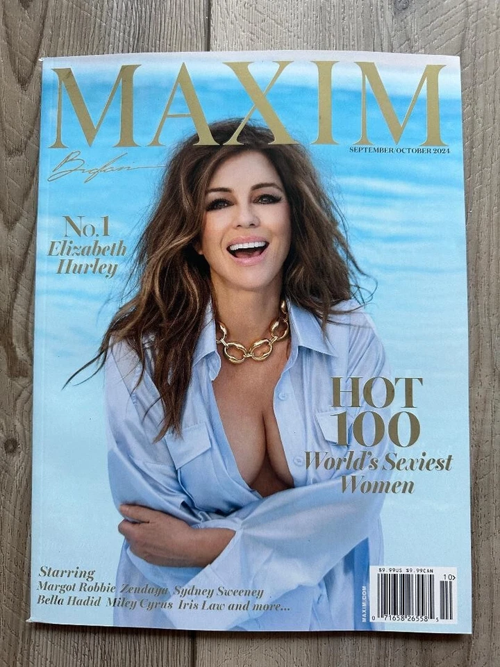 MAXIM Sept Oct 2024 Issue HOT 100 WORLD'S SEXIEST WOMEN Elizabeth Hurley HADID - Image 1 of 1