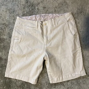 B. Draddy Shorts Mens 34 Beige Chino Golf Flat Front Preppy Cotton Zip Casual - Picture 1 of 7