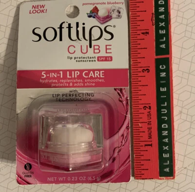 Softlips гранат черника 5-в-1 уход за губами бальзам истек 02/2017 редкая трудно найти новый - Изображение 1 из 4