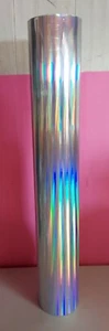 Rainbow Holographic Silver Vinyl Roll Extra Large 24" X 30' - Picture 1 of 2