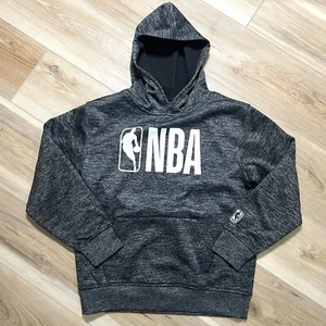 NBA Black Gray Hoodie Pullover Sweatshirt Space Dye Youth L 14-16 - Picture 1 of 6