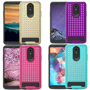 For LG Stylo 4 HYBRID IMPACT Diamond Layered Case Phone Cover Accessory - Picture 1 of 5