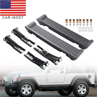 Escalón lateral izquierdo+derecho barra Nerf estribo para Jeep Wrangler TJ Unlimited 01-06 Foto 1 de 4