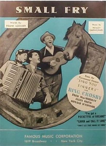 Small Fry Sheet Music Fred MacMurray Bing Crosby Sing You Sinners 1938 Vintage - Picture 1 of 4