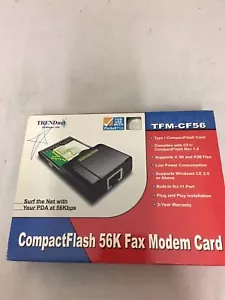 TRENDnet Compact Flash 56K Fax Modem Card - Picture 1 of 5
