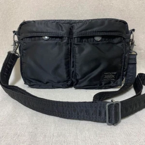Auténtico Bolso de Hombro PORTER Yoshida Tanker Negro Nylon Japón Usado - Imagen 1 de 8