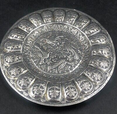 Asian Possibly Thai Silver Tray - Early 20th Century • 145£