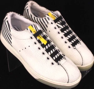 Zapatillas deportivas Royal Elastics Andy Warhol de cuero blanco plátano con cordones para hombre EE. UU. 9 - Imagen 1 de 9