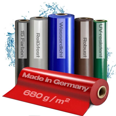 CSK-TEAM PVC Abdeckplane ohne Ösen LKW Plane 680 g wetterfest für Garten Holz Baustelle