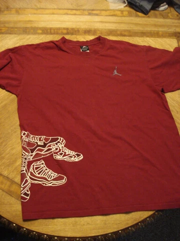 VINTAGE 90'S MICHAEL JORDAN SNEAKERS BLACK TAG SHIRT NBA SHOES  RUNNING MAN SZ L Cover