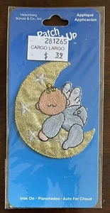 Hirschberg Schultz & Co Patch it Up Baby Angel With Moon Iron-On Patch Applique - Picture 1 of 1