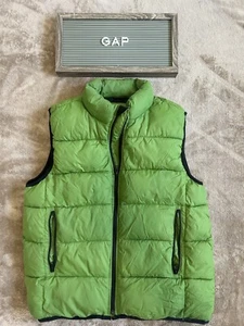 Gap Kids Boy Puffy Vest XXL 18 Husky Green Sleeveless - Picture 1 of 2