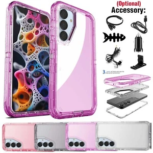 For Samsung Galaxy S25/Plus/Ultra Heavy Duty Hybrid Clear Case Cover/Accessories - Picture 1 of 54