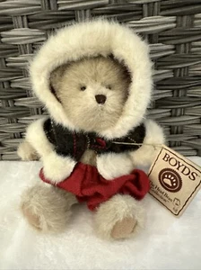 Boyds Bears Carmela Cocobeary Head Bean Boyds Best Dressed 8” 2004 Eskimo Mantel - Bild 1 von 9