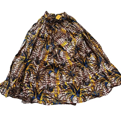 Maxi Falda Larga Ankara con Bolsillos Palmera Mariposas Sakkas Talla Única Foto 1 de 4