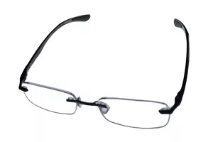 Gafas rectangulares para hombre Tumi sin montura de nailon inoxidable T109. Negro. 51mm - Imagen 1 de 15