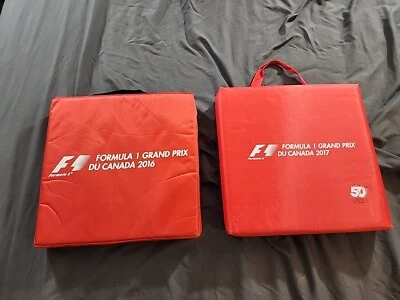 Two 2016 & 17 Formula 1 Grand Prix Racing Seat Cushion Circuit Gilles-Villeneuve - Image 1 of 4