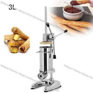 Home 5-Nozzle 3L Hand Crank Spanish Donuts Churrera Churros Maker Machine Filler