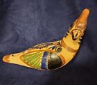 Tonala Wood Pecker Blue Floral Signed Mexican Pottery Life Size - See Pics