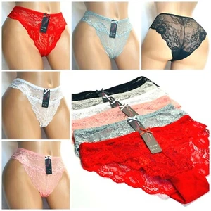 6-12 Bikini cheeky Hipster WOMEN'S Lace UNDERWEAR PANTY Panties Undies 3181 S-XL - Picture 1 of 11