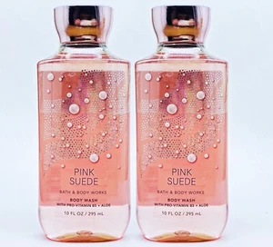 2 Bath & Body Works PINK SUEDE Body Wash Shower Gel 10 oz - Picture 1 of 2
