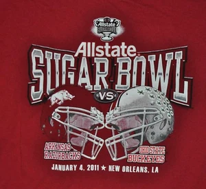 Camiseta mediana 2011 Ohio State University Arkansas 20 pulgadas pit to pit - Imagen 1 de 3