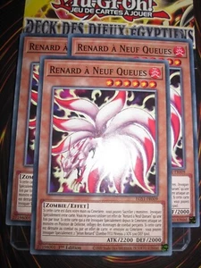 YU-GI-OH! PLAYSET (LOT DE 3) RENARD A NEUF QUEUES EGS1-FR009 NEUF FRANCAIS - Imagen 1 de 1