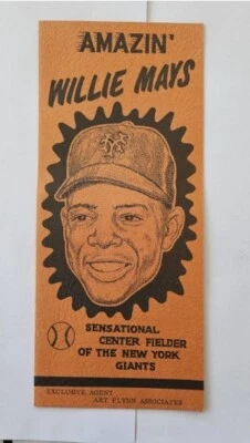 Folleto promocional Amazin' Willie Mays 1954 programa Art Flynn New York Giants Foto 1 de 3