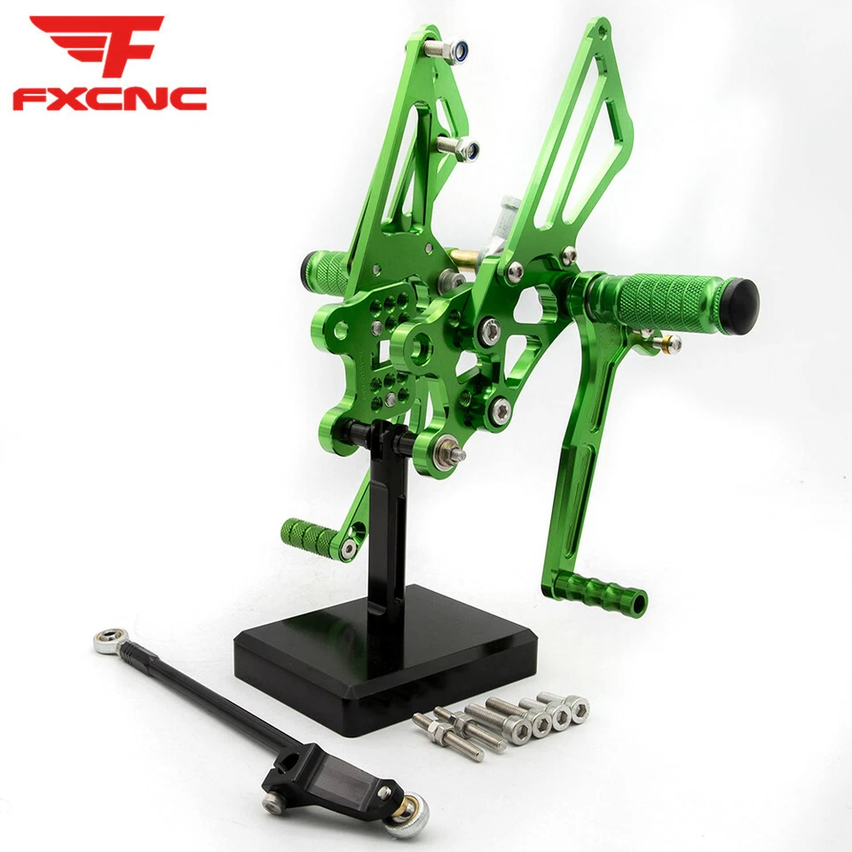 Para Ninja ZX12R 2000-2001 CNC Juego Trasero Pie Pedales Motocicleta Carreras Foto 1 de 4