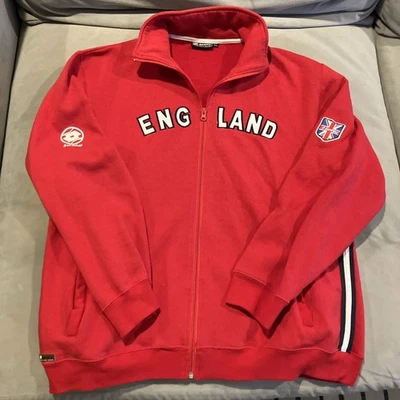 Awesome - LOTTO - ENGLAND - SOCCER - Embroidered Full Zip Sweatshirt - Men's XXL - Image 1 of 4
