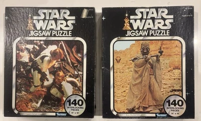 Vintage STAR WARS Jigsaw Puzzles (2) - Sand People and Trash Compactor - Image 1 of 4