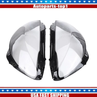 Par de cubiertas de lente de faros delanteros para Mercedes Benz W205 C180 C200 C260L 2015-2017 Foto 1 de 4