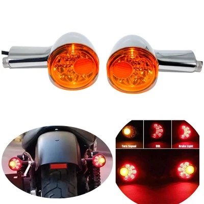 Indicador de luces de giro trasero ámbar apto para Harley Sportster 883 1200 92-up Foto 1 de 4