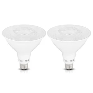 [2 Pack] LED PAR38 18W 120V ETL 180W Replacement E26 Dimmable 5000K Daylight - Picture 1 of 11